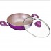 Wonderchef Royal Velvet Induction Base Aluminium Cookware Set, 5-Pieces, Purple